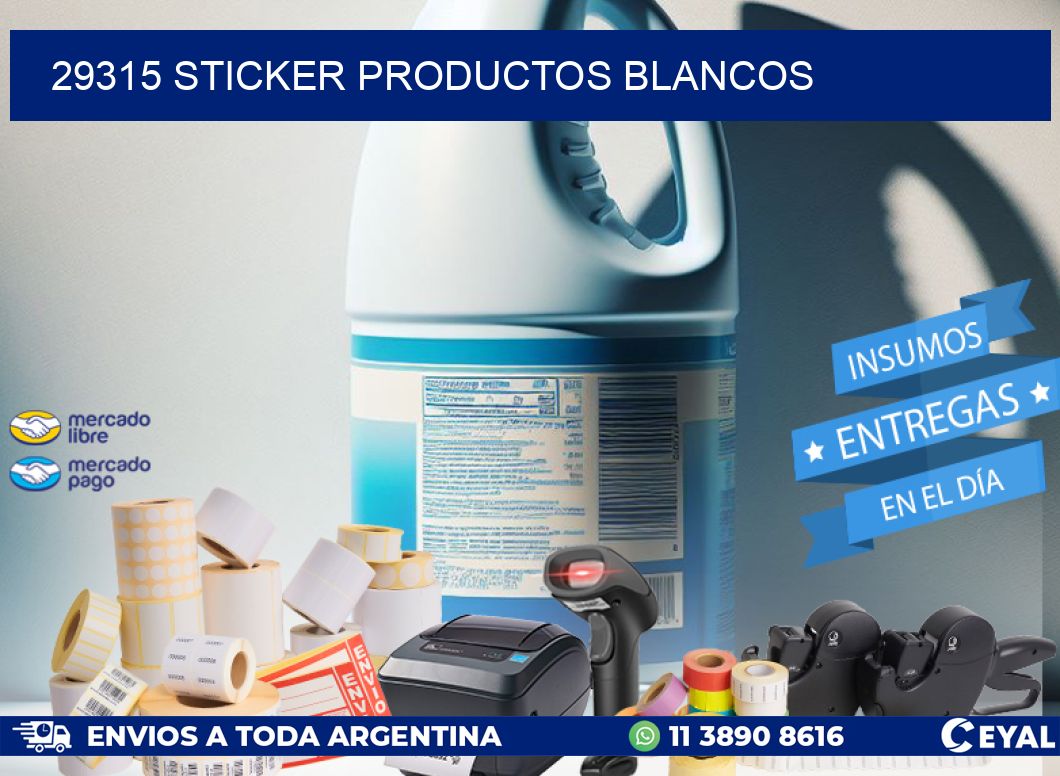 29315 STICKER PRODUCTOS BLANCOS