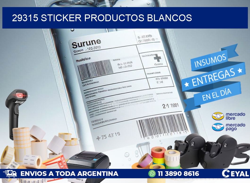 29315 STICKER PRODUCTOS BLANCOS
