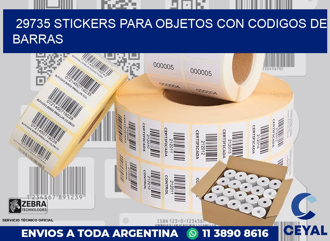 29735 STICKERS PARA OBJETOS CON CODIGOS DE BARRAS