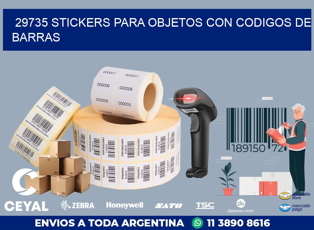 29735 STICKERS PARA OBJETOS CON CODIGOS DE BARRAS