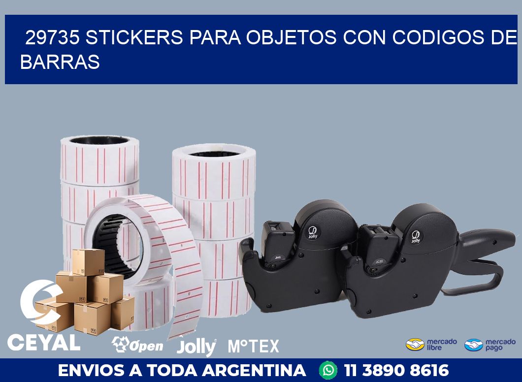 29735 STICKERS PARA OBJETOS CON CODIGOS DE BARRAS