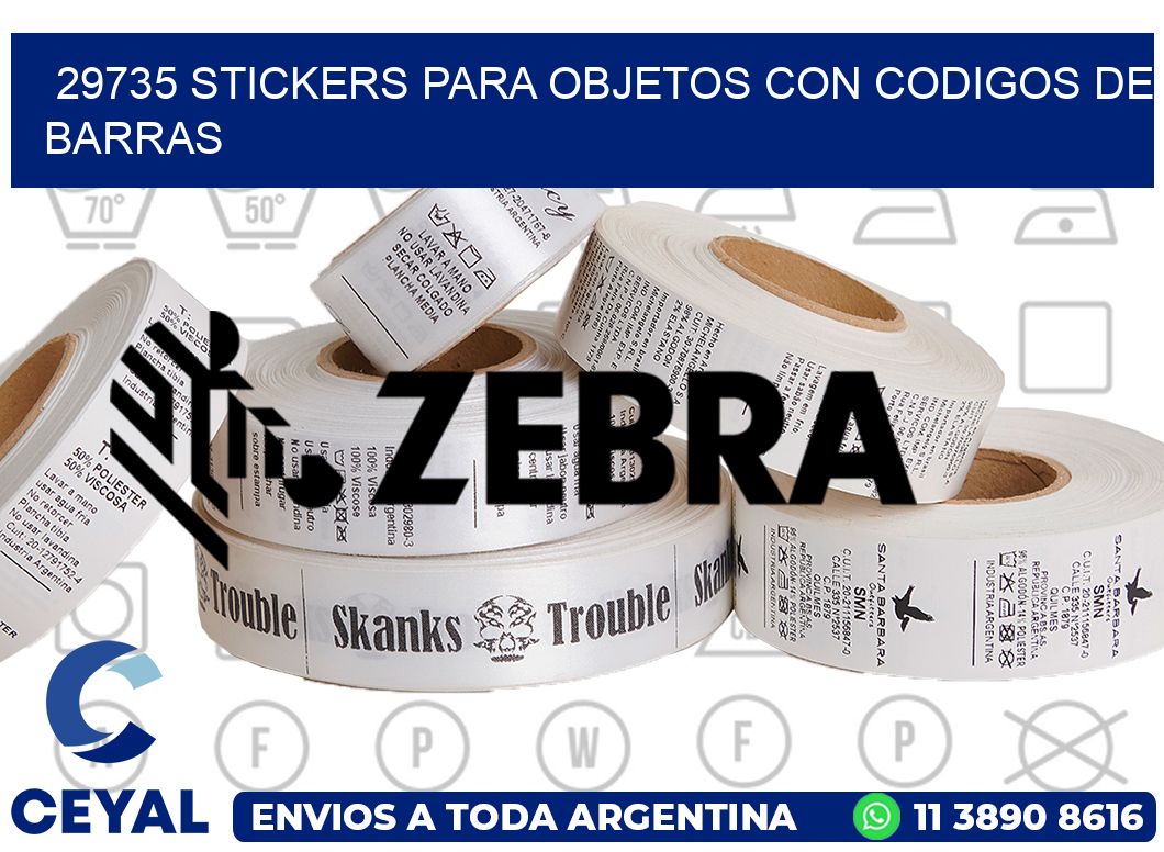 29735 STICKERS PARA OBJETOS CON CODIGOS DE BARRAS