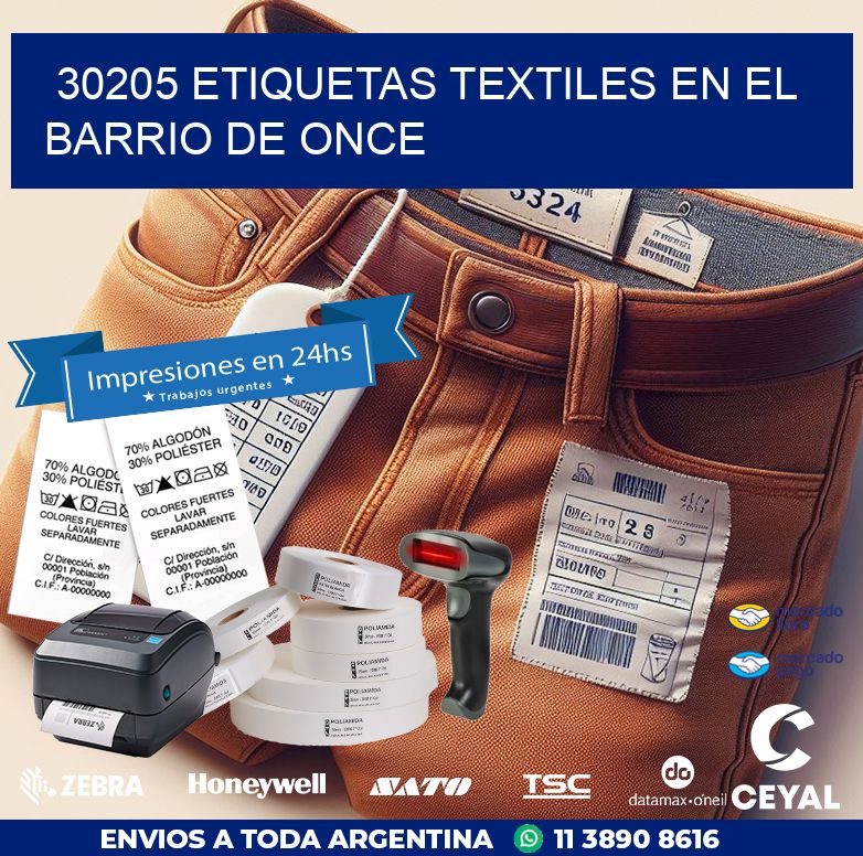 30205 ETIQUETAS TEXTILES EN EL BARRIO DE ONCE