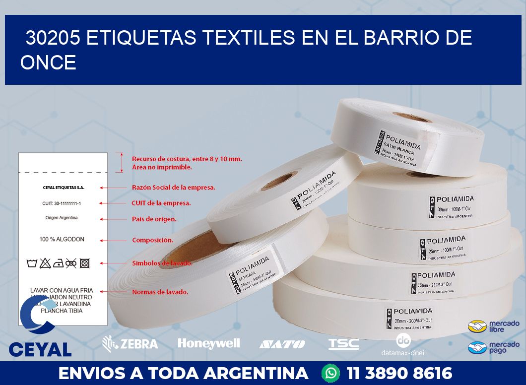 30205 ETIQUETAS TEXTILES EN EL BARRIO DE ONCE
