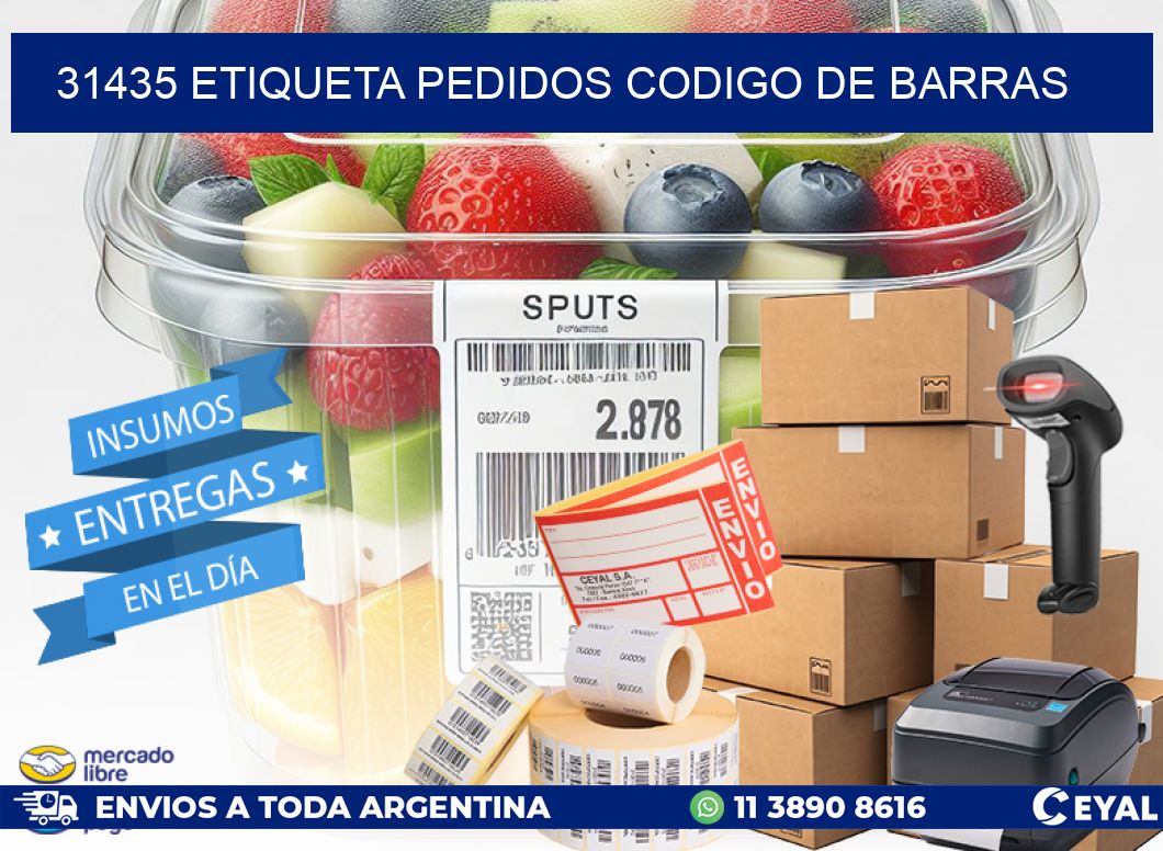 31435 etiqueta pedidos codigo de barras