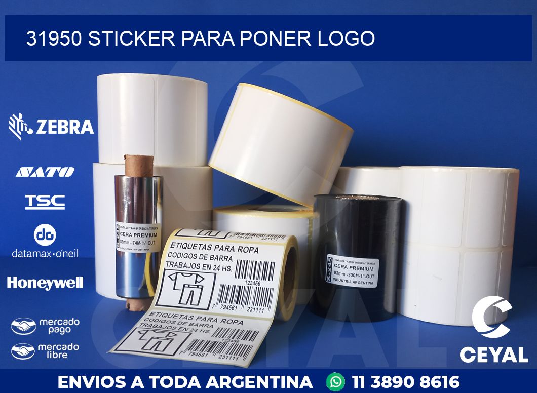 31950 STICKER PARA PONER LOGO