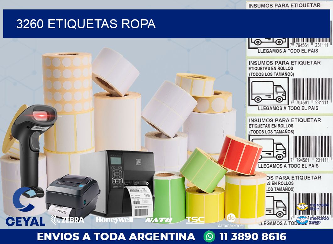 3260 ETIQUETAS ROPA