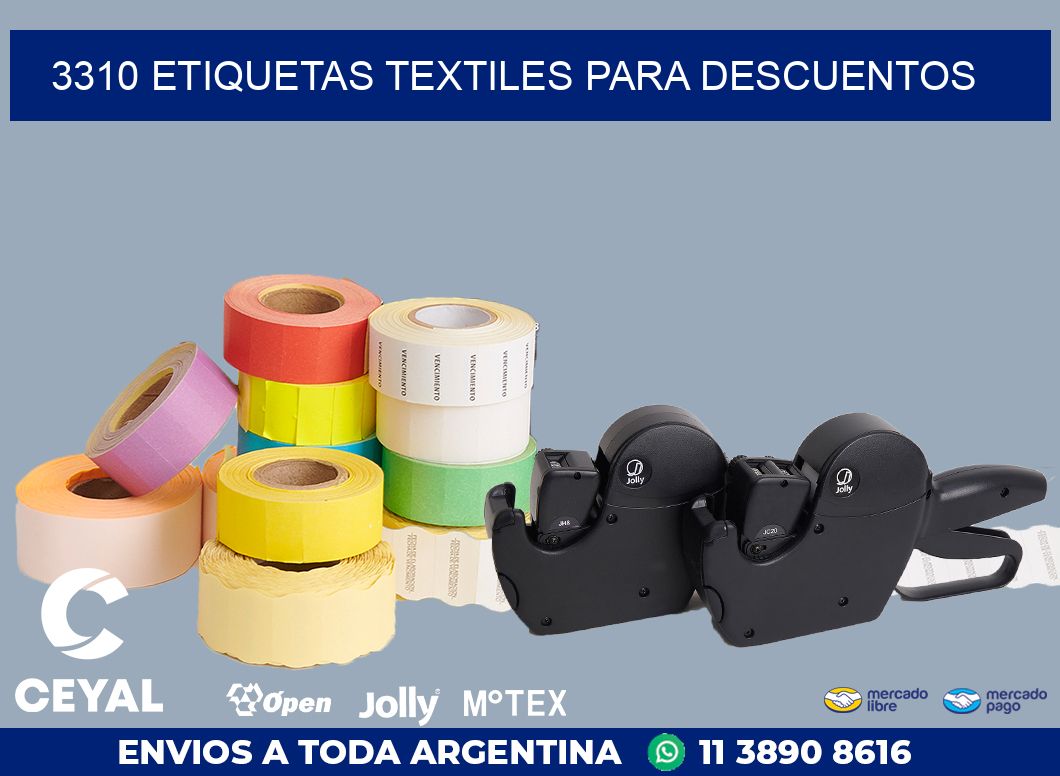 3310 ETIQUETAS TEXTILES PARA DESCUENTOS