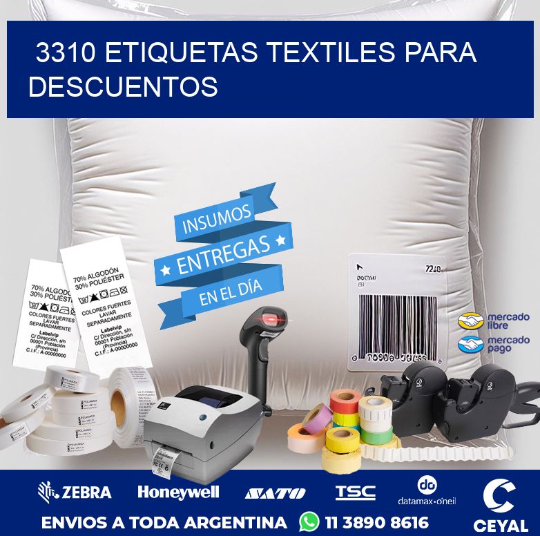 3310 ETIQUETAS TEXTILES PARA DESCUENTOS