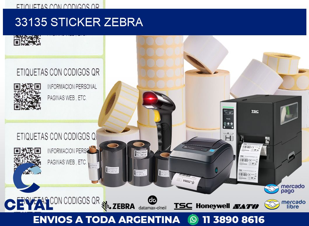 33135 sticker zebra