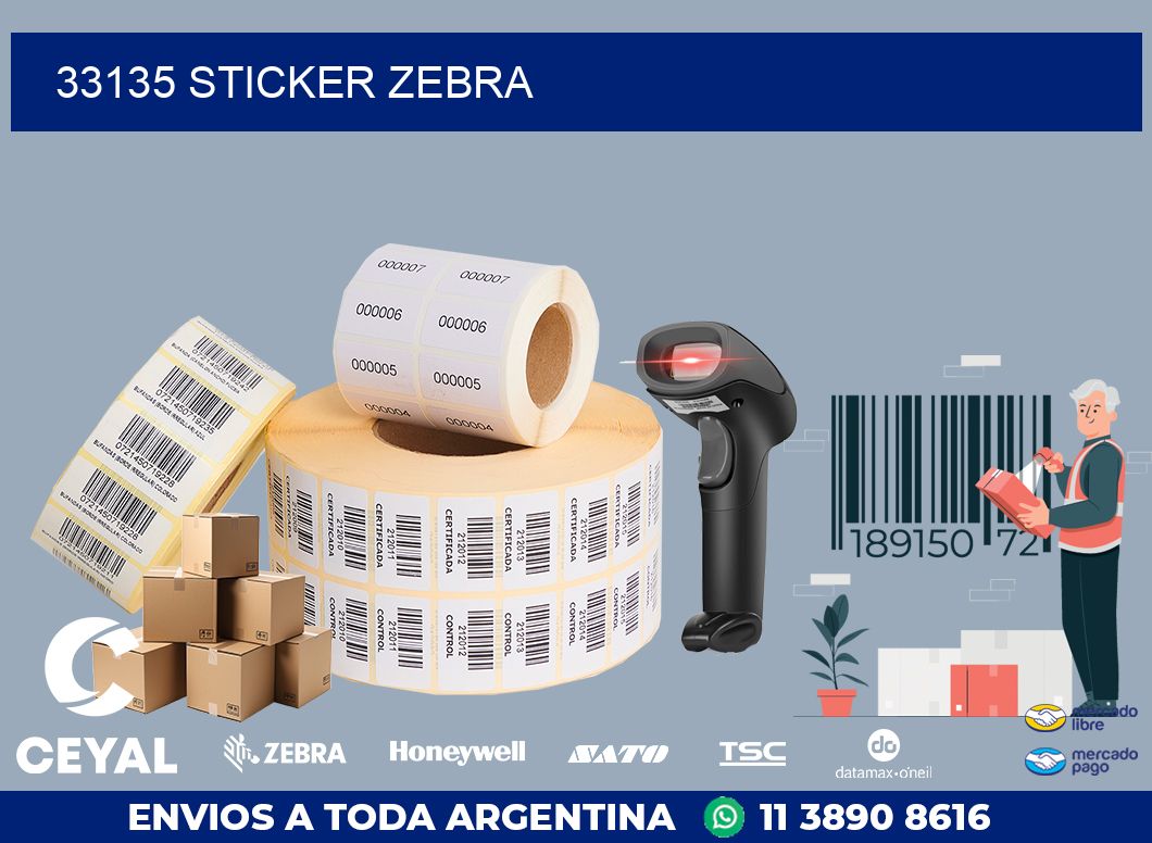 33135 sticker zebra