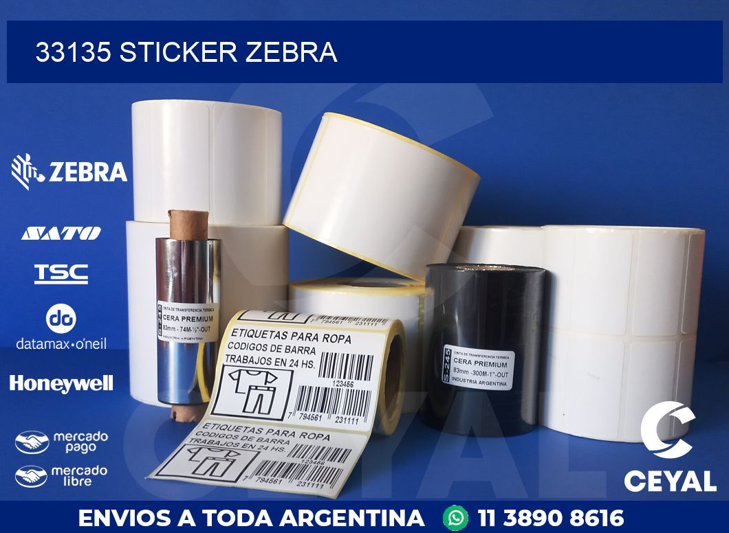 33135 sticker zebra