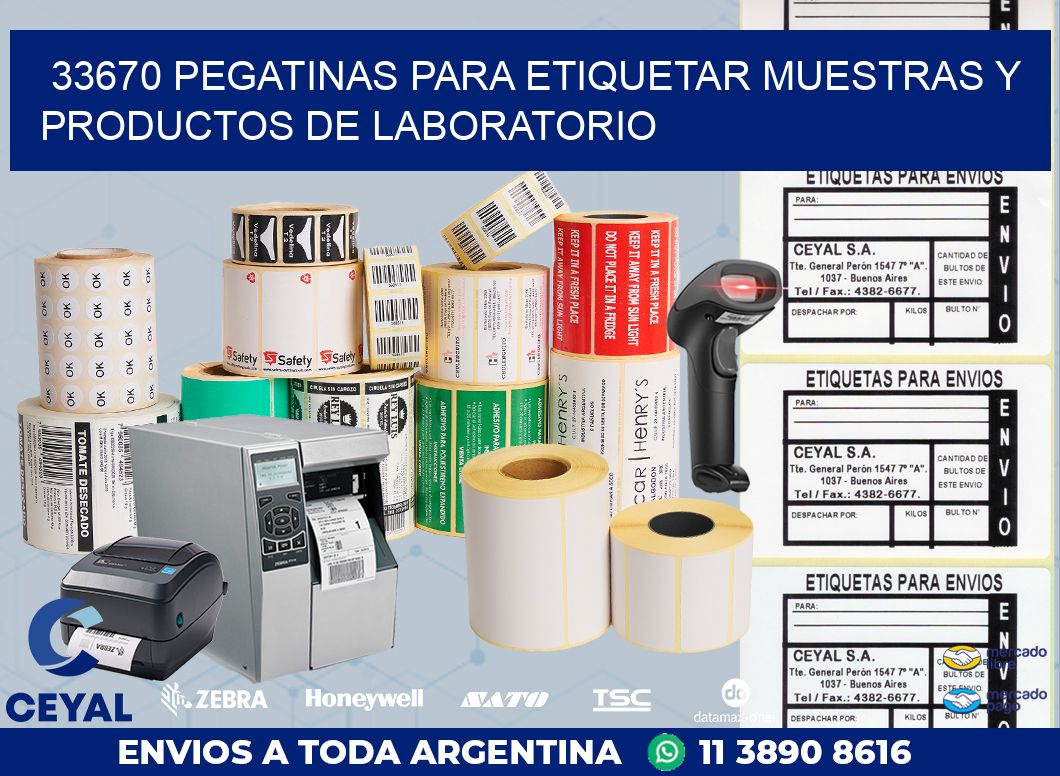 33670 PEGATINAS PARA ETIQUETAR MUESTRAS Y PRODUCTOS DE LABORATORIO