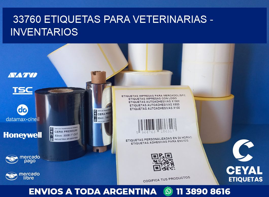 33760 ETIQUETAS PARA VETERINARIAS - INVENTARIOS