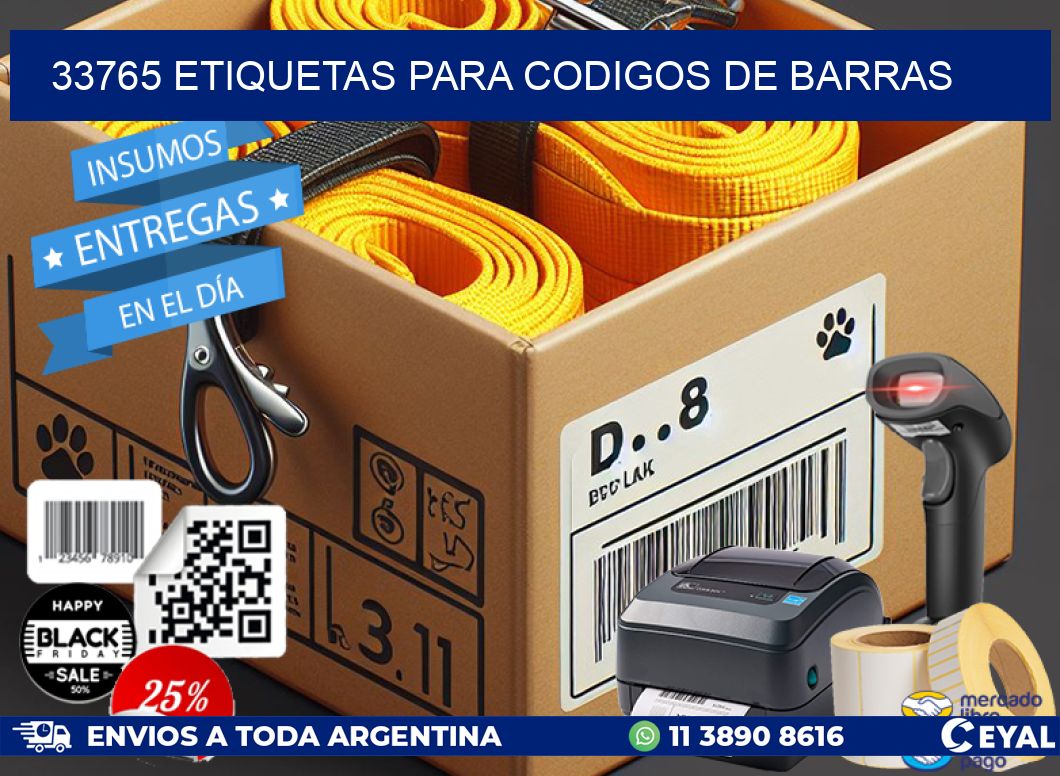33765 ETIQUETAS PARA CODIGOS DE BARRAS