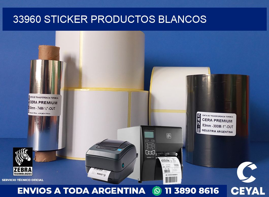 33960 STICKER PRODUCTOS BLANCOS