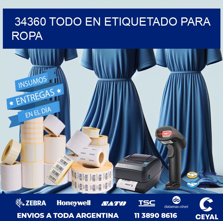 34360 TODO EN ETIQUETADO PARA ROPA