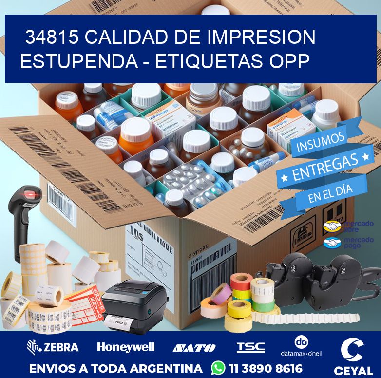 34815 CALIDAD DE IMPRESION ESTUPENDA - ETIQUETAS OPP