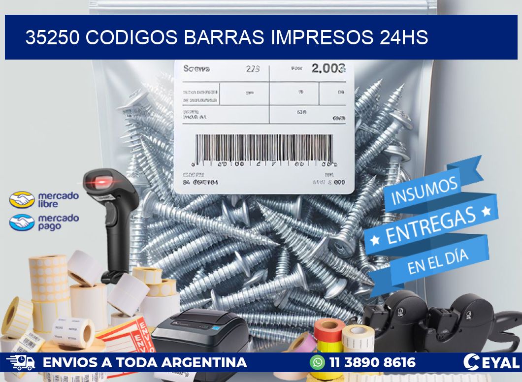 35250 Codigos barras impresos 24hs