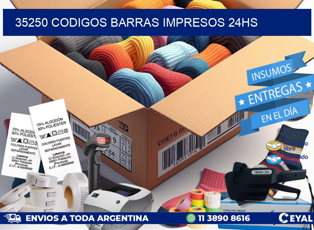 35250 Codigos barras impresos 24hs