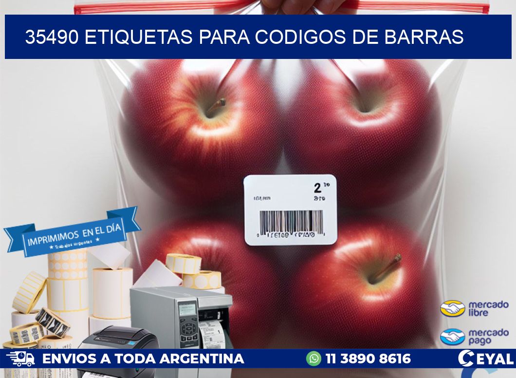 35490 ETIQUETAS PARA CODIGOS DE BARRAS