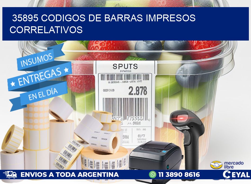 35895 Codigos de barras impresos correlativos
