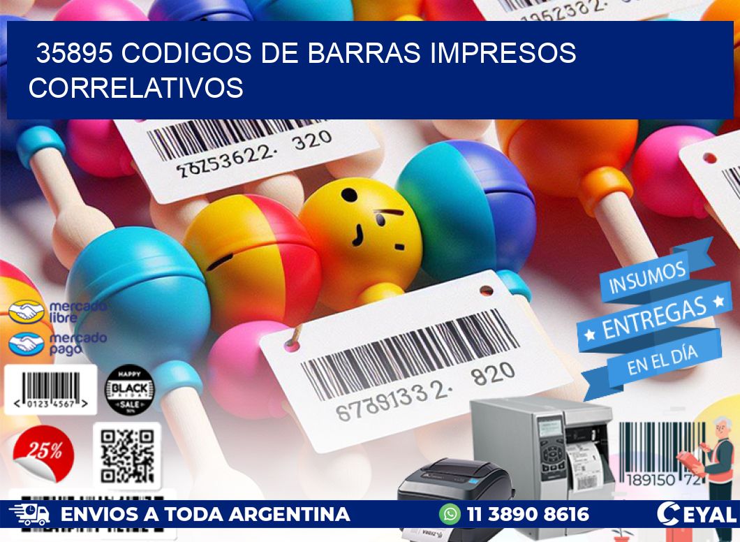 35895 Codigos de barras impresos correlativos