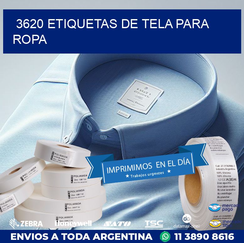 3620 ETIQUETAS DE TELA PARA ROPA