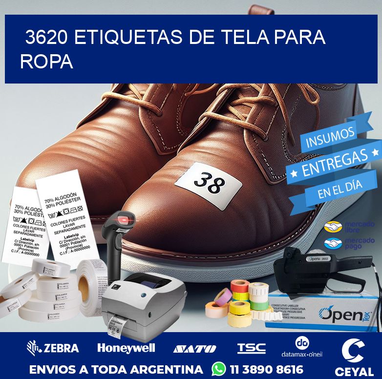 3620 ETIQUETAS DE TELA PARA ROPA