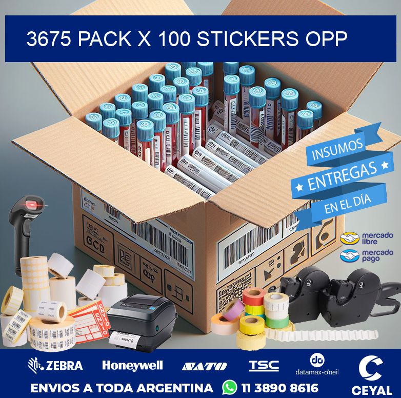 3675 PACK X 100 STICKERS OPP