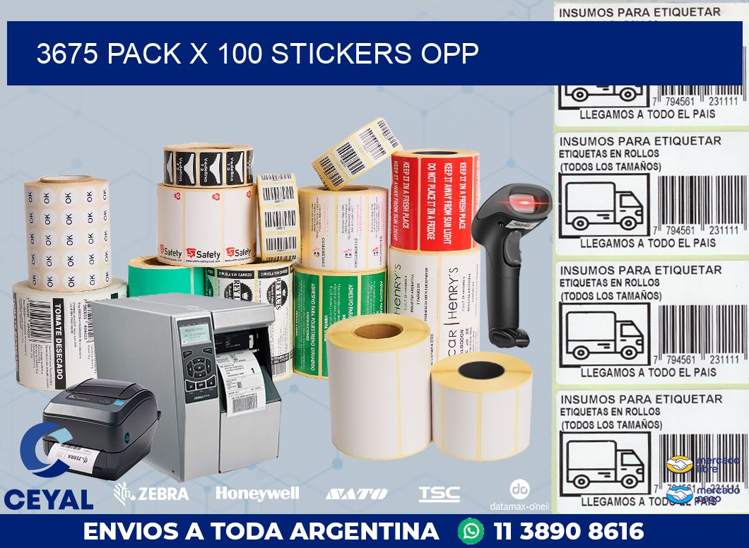 3675 PACK X 100 STICKERS OPP