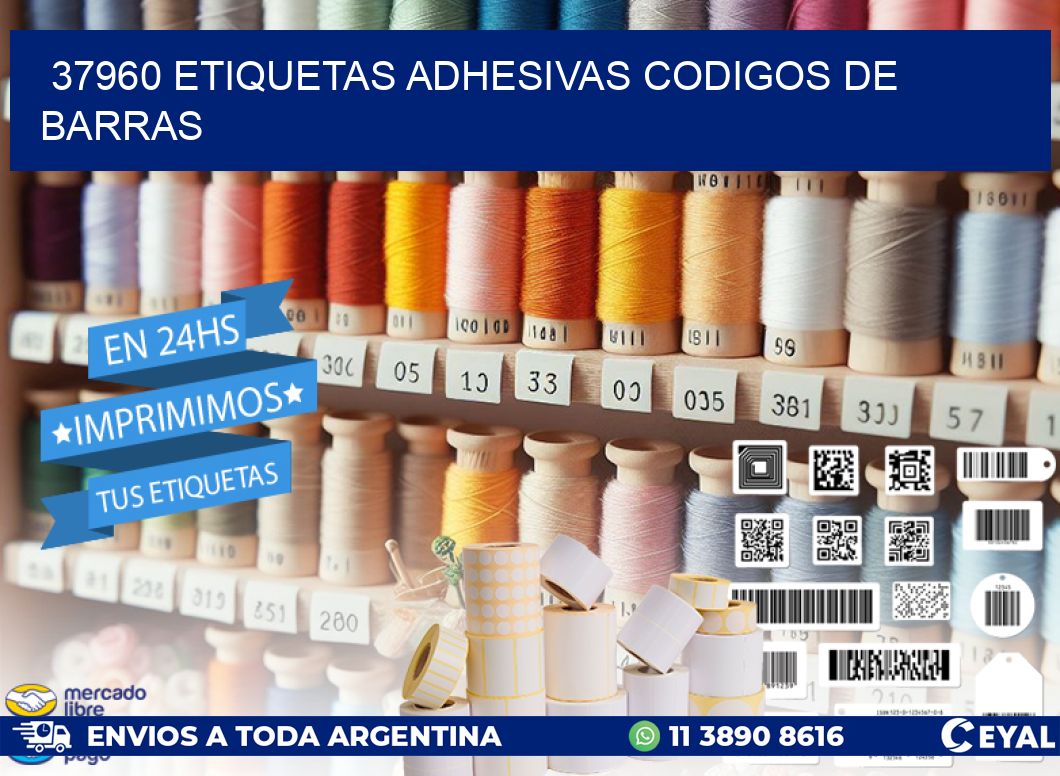 37960 etiquetas adhesivas codigos de barras