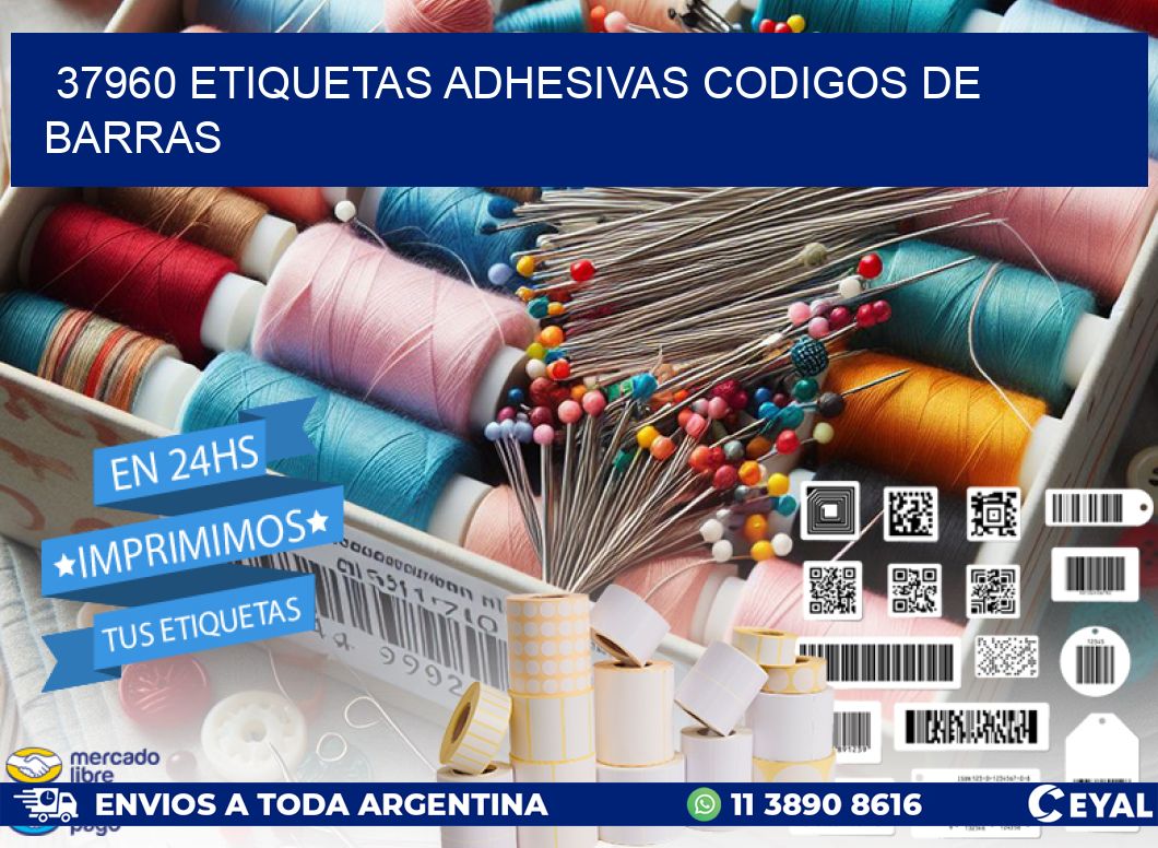 37960 etiquetas adhesivas codigos de barras
