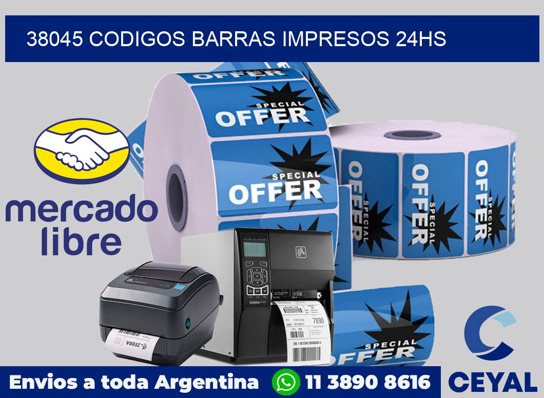 38045 codigos barras impresos 24hs