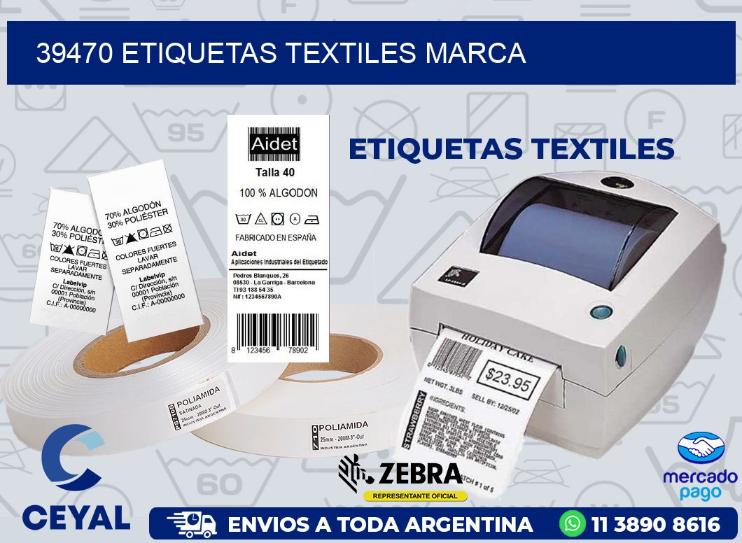 39470 ETIQUETAS TEXTILES MARCA