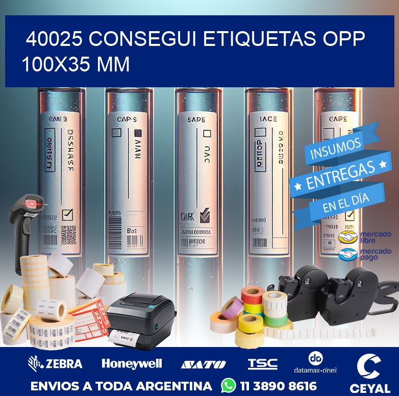 40025 CONSEGUI ETIQUETAS OPP 100X35 MM
