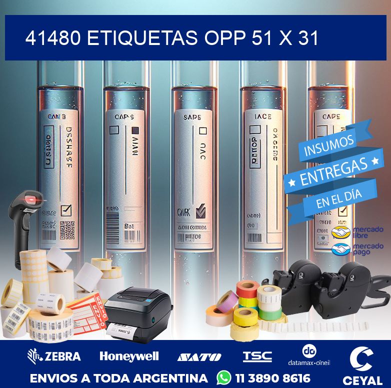 41480 ETIQUETAS OPP 51 X 31