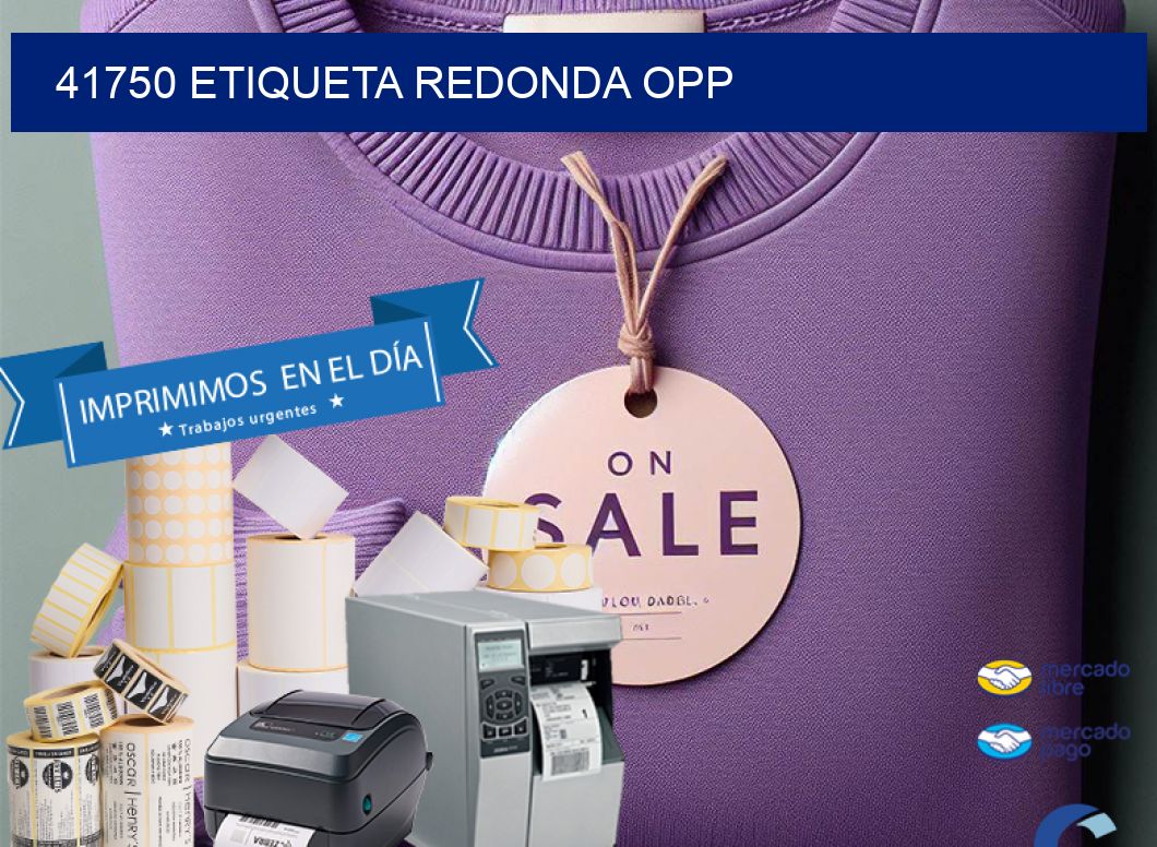 41750 ETIQUETA REDONDA OPP