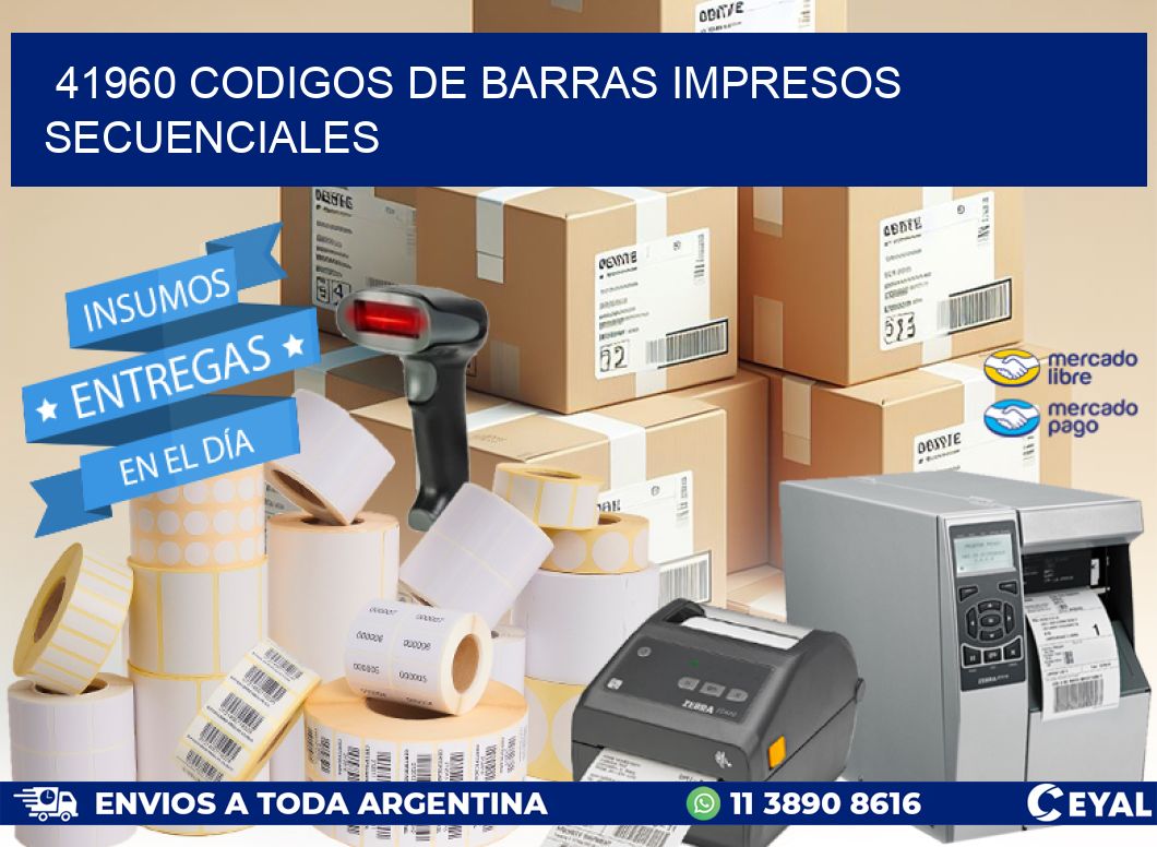 41960 codigos de barras impresos secuenciales