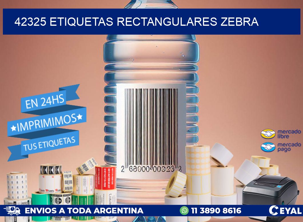 42325 etiquetas rectangulares zebra