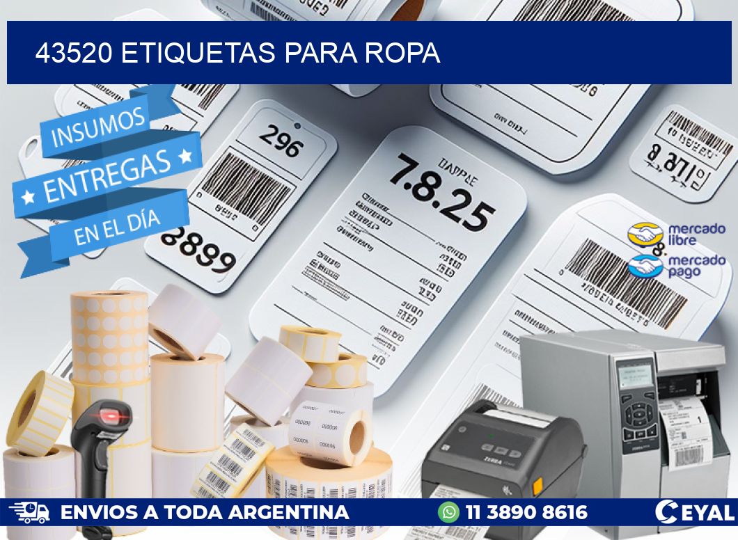 43520 Etiquetas para ropa