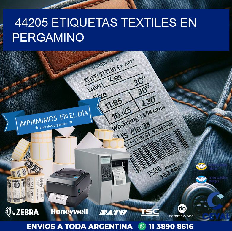 44205 ETIQUETAS TEXTILES EN PERGAMINO