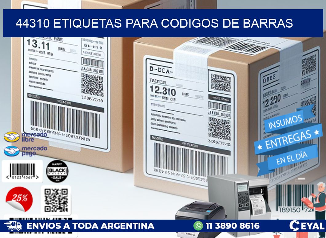 44310 ETIQUETAS PARA CODIGOS DE BARRAS