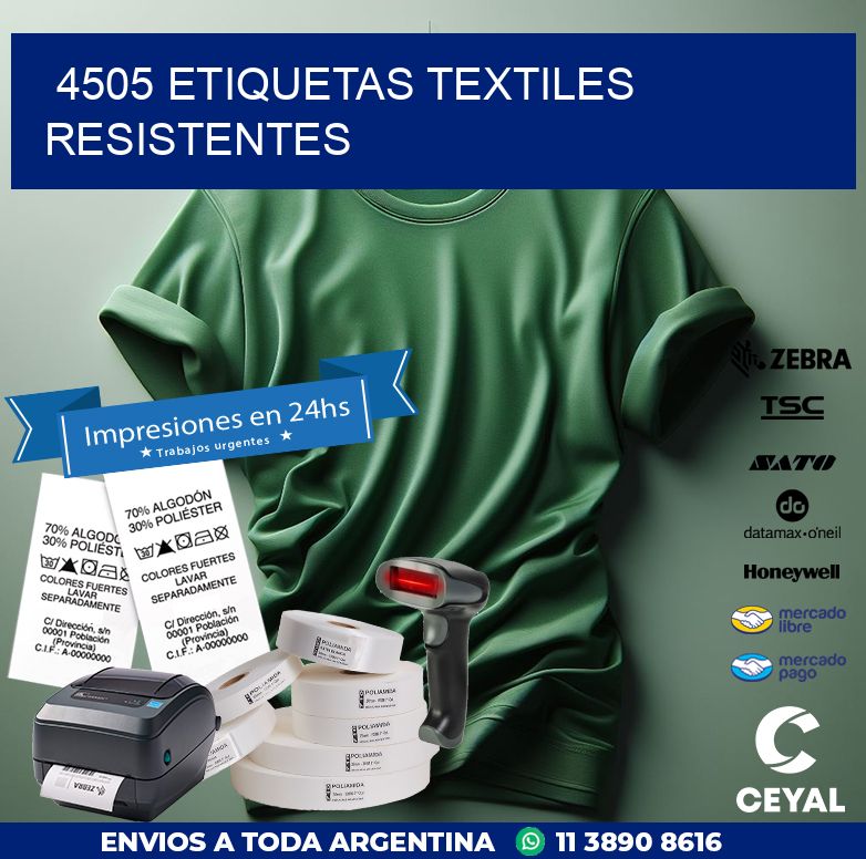 4505 ETIQUETAS TEXTILES RESISTENTES