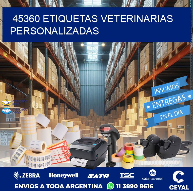 45360 ETIQUETAS VETERINARIAS PERSONALIZADAS