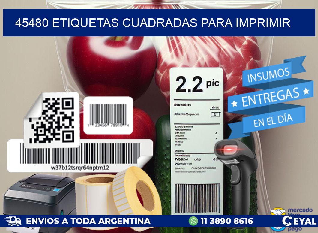 45480 etiquetas cuadradas para imprimir