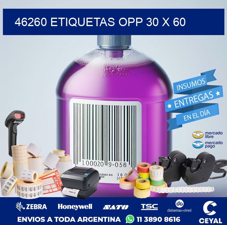 46260 ETIQUETAS OPP 30 X 60