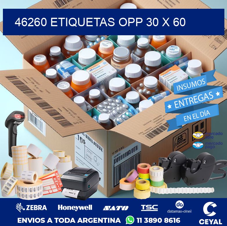 46260 ETIQUETAS OPP 30 X 60