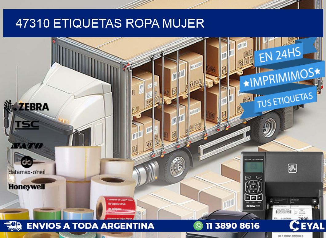 47310 ETIQUETAS ROPA MUJER