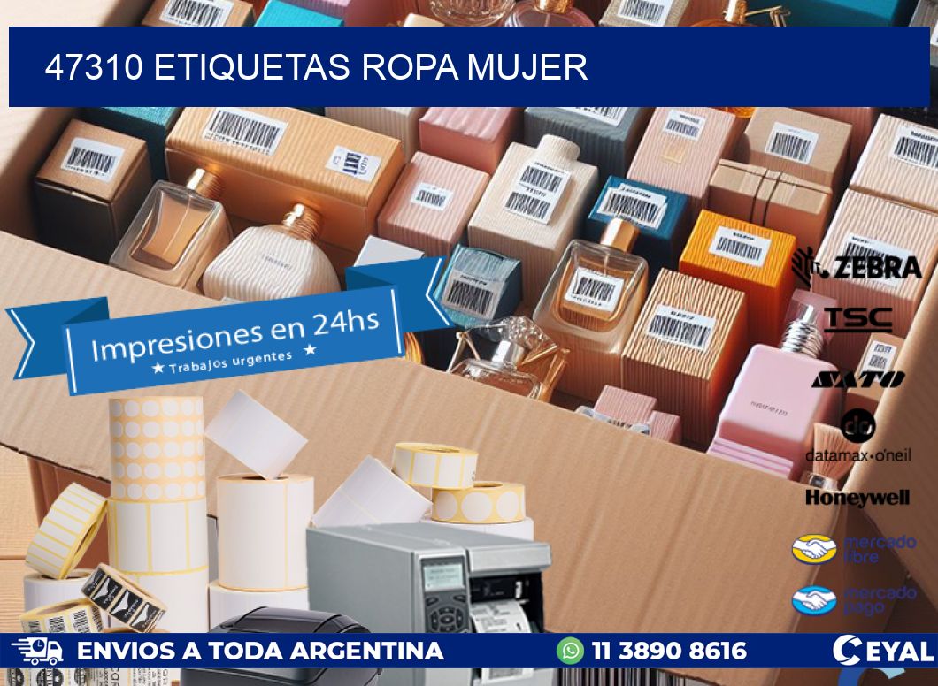 47310 ETIQUETAS ROPA MUJER